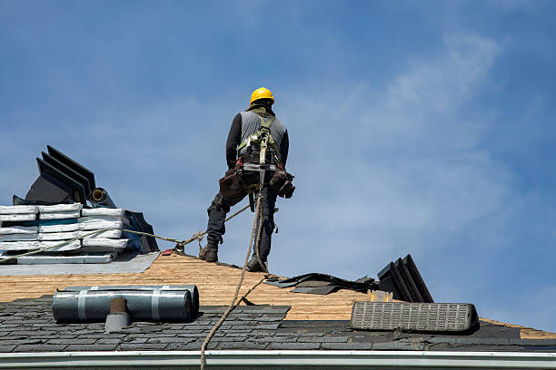 Professional Roofing technician working in Allenwood, PA
